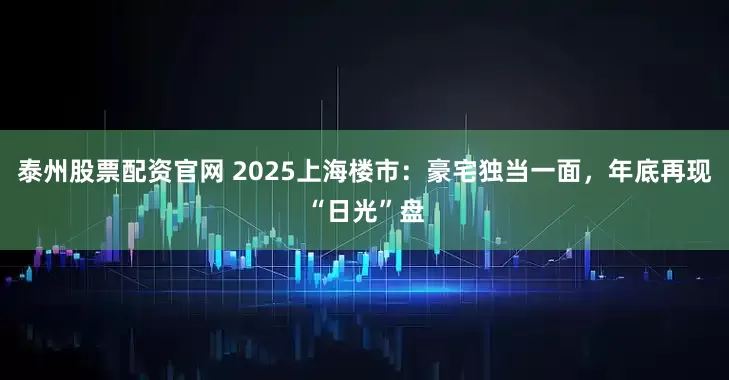 泰州股票配资官网 2025上海楼市：豪宅独当一面，年底再现“日光”盘